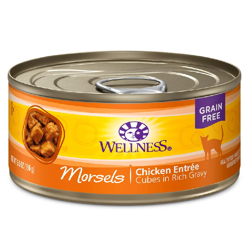 - Cat hair ball removal and hair removal cream Wellness Morsels Chicken Dinner Cubes in Gravy 24 x 5.5 oz cans - Cat hair ball removal and hair removal cream Wellness Morsels Chicken Dinner Cubes in Gravy 24 x 5.5 oz cans