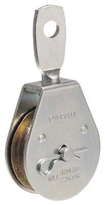 - Dog anti-slip mat Campbell 1-1/2" Heavy Duty Steel Pulley, Single Sheave, Swivel Eye - Dog anti-slip mat Campbell 1-1/2" Heavy Duty Steel Pulley, Single Sheave, Swivel Eye
