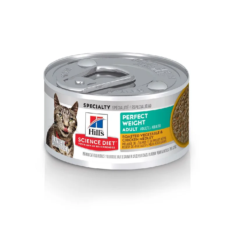 - Grain-free cat food recommendations Hill's Science Diet Adult Perfect Weight Roasted Vegetable & Chicken Medley Canned Cat Food - Grain-free cat food recommendations Hill's Science Diet Adult Perfect Weight Roasted Vegetable & Chicken Medley Canned Cat Food