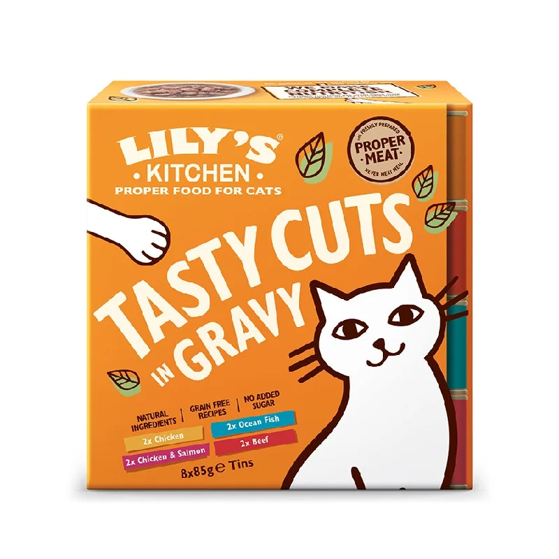- Weight management cat food Lily's Kitchen Tasty Cuts in Gravy Tins Multipack 8x85g (Pack of 6) - Weight management cat food Lily's Kitchen Tasty Cuts in Gravy Tins Multipack 8x85g (Pack of 6)
