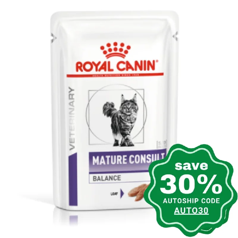 - Weight management cat food Royal Canin - Vet Care Nutrition Loaf Pouch Wet Food for Mature Consult Balance Cats - 85G (Min. 12 Pouches) - Weight management cat food Royal Canin - Vet Care Nutrition Loaf Pouch Wet Food for Mature Consult Balance Cats - 85G (Min. 12 Pouches)