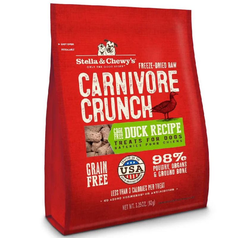 - Dog food discountsStella & Chewy’s Carnivore Crunch Duck Grain-Free Freeze-Dried Dog Treats 3.25oz - Dog food discountsStella & Chewy’s Carnivore Crunch Duck Grain-Free Freeze-Dried Dog Treats 3.25oz