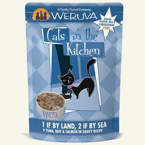 - Cat food for dental health Weruva Cats in the Kitchen 1 By Land, 2 By Sea Cat Food Pouches - Cat food for dental health Weruva Cats in the Kitchen 1 By Land, 2 By Sea Cat Food Pouches