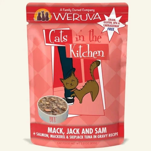 - Natural ingredient cat food Weruva Cats in the Kitchen Mack, Jack and Sam Cat Food Pouches - Natural ingredient cat food Weruva Cats in the Kitchen Mack, Jack and Sam Cat Food Pouches