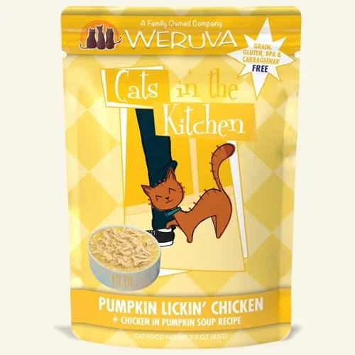 - How is Bricky cat food? Weruva Cats in the Kitchen Pumpkin Lickin' Chicken Cat Food Pouches - How is Bricky cat food? Weruva Cats in the Kitchen Pumpkin Lickin' Chicken Cat Food Pouches